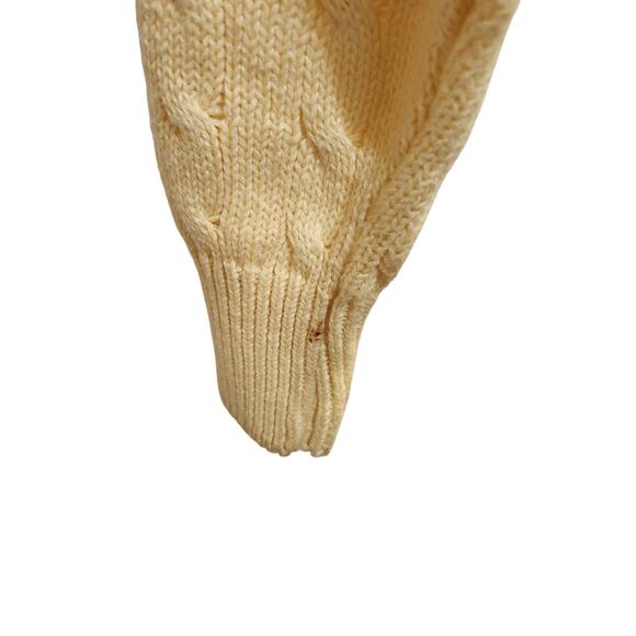 Brooks Brothers Yellow Long Sleeve Open Knit Crew Neck Pullover Sweater Small - Picture 4 of 5